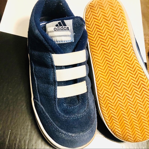 Adidas Navy Blue & White Toddler Shoes - Picture 2 of 2